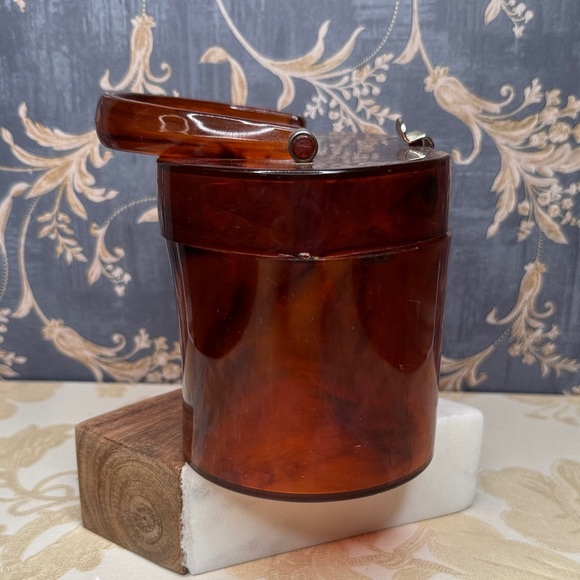 Vintage 1950s Dover Amber Lucite Box Purse - Picture 3 of 11